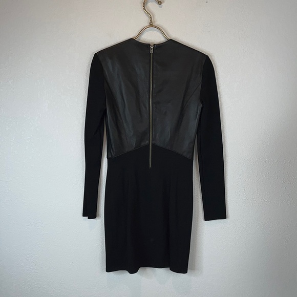 Helmut Lang long sleeve leather mini dress size 2 - Picture 6 of 6